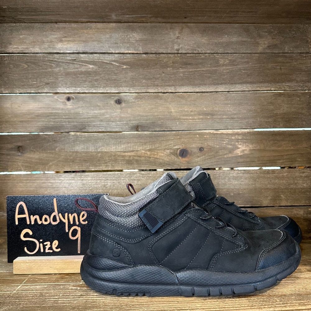 Womens Anodyne No‎ 55 Diabetic Black Athletic Heat Moldable Ankle Boots Size 9 M